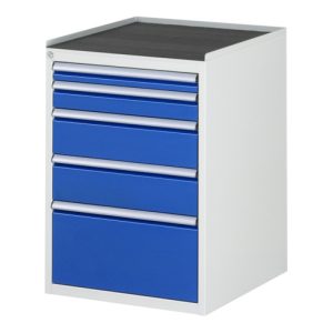 Rau Schubladenschrank m. Anti-Rutsch-Matte 5 Schubl.-L 1×60 1×90 2×150 1×270