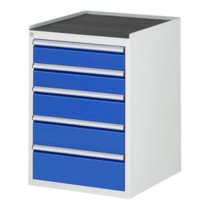 Rau Schubladenschrank m. Anti-Rutsch-Matte 5 Schubl.-L 2×120 2×150 1x180mm