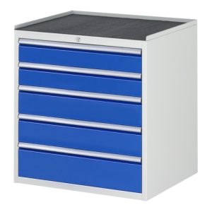 Rau Schubladenschrank m. Anti-Rutsch-Matte 5 Schubl.-XL 2×120 2×150 1x180mm