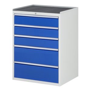 Rau Schubladenschrank m. Anti-Rutsch-Matte 5 Schubl.-XL 3×150 2x240mm