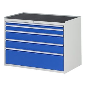 Rau Schubladenschrank m. Anti-Rutsch-Matte 5 Schubl.-XXL 1×60 1×90 2×150 1x270mm