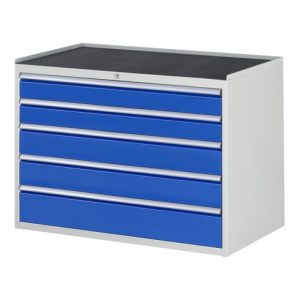 Rau Schubladenschrank m. Anti-Rutsch-Matte 5 Schubl.-XXL 2×120 2×150 1x180mm