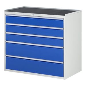 Rau Schubladenschrank m. Anti-Rutsch-Matte 5 Schubl.-XXL 3×150 2x240mm