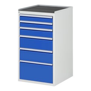 Rau Schubladenschrank m. Anti-Rutsch-Matte 6 Schubl.-L 2×90 1×120 2×180 1x270mm
