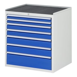 Rau Schubladenschrank m. Anti-Rutsch-Matte 7 Schubl.-XL 2×60 2×90 2×120 1x180mm