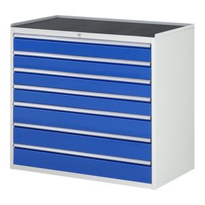 Rau Schubladenschrank m. Anti-Rutsch-Matte 7 Schubl.-XXL 4×120 3x150mm