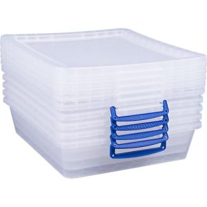 Really Useful Boxes Aufbewahrungsboxen, transparent, mit Deckel, 10,5L, 5 Stück Really Useful Boxes Aufbewahrungsboxen, transparent, mit Deckel, 10,5L, 5 Stück