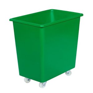 Rechteckbehälter, Kunststoff, fahrbar, 135 l, grün