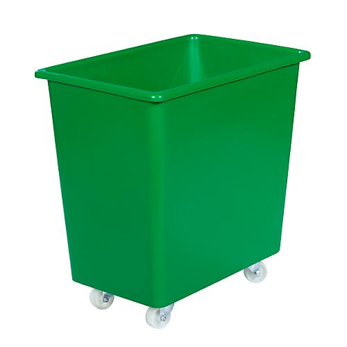 Rechteckbehälter, Kunststoff, fahrbar, 135 l, grün