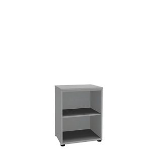 Regal, einteilig, B 600 mm, 2 OH, silber