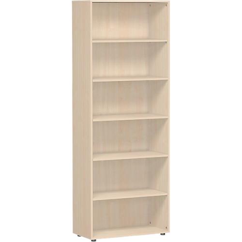Regal PALENQUE, 6 OH, B 800 x T 400 x H 2160 mm, Ahorn-Dekor
