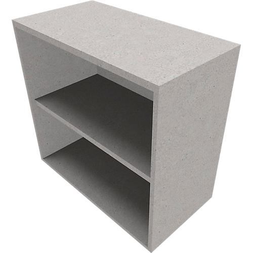 Regal SOLUS PLAY, 2 Ordnerhöhen, B 800 x T 420 x H 748 mm, Ceramic grey