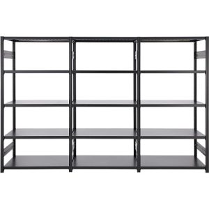 Regalkombination ORDO Business, 1 Grundregal + 2 Anbauregale, 15 Böden, modular, Fachlast 130 kg, Feldlast 1000 kg, B 3980 x T 635 x H 2500 mm, tiefschwarz Regalkombination ORDO Business, 1 Grundregal + 2 Anbauregale, 15 Böden, modular, Fachlast 130 kg, Feldlast 1000 kg, B 3980 x T 635 x H 2500 mm, tiefschwarz