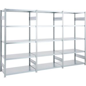 Regalkombination ORDO Industry, 1 Grundregal + 2 Anbauregale, 15 Fachböden, modular, Fachlast 140 kg, Feldlast 1000 kg, B 3080 x T 835 x H 2500 mm, verzinkt Regalkombination ORDO Industry, 1 Grundregal + 2 Anbauregale, 15 Fachböden, modular, Fachlast 140 kg, Feldlast 1000 kg, B 3080 x T 835 x H 2500 mm, verzinkt