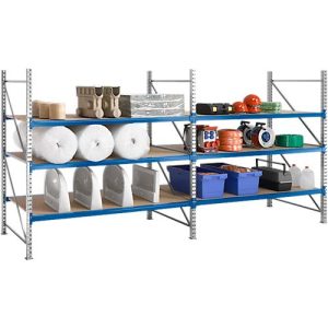 Regalsystem WR 600, Grundfeld, Traverse verzinkt, mit 2 Ebenen, 2200 x 2200 x 800 mm Regalsystem WR 600, Grundfeld, Traverse verzinkt, mit 2 Ebenen, 2200 x 2200 x 800 mm