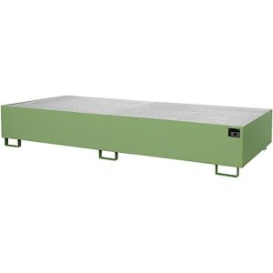 Regalwanne Typ RW/GR 3300-3, mit Gitterrost, grün RAL6011