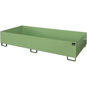 Regalwanne Typ RW/RW 2700-3, ohne Gitterrost, grün RAL6011 Regalwanne Typ RW/RW 2700-3, ohne Gitterrost, grün RAL6011