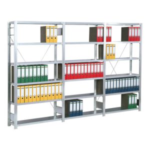 Regalwerk BERT Büroregal Grundfeld HxBxT 2325x1285x300mm 7 Fachböden für 6 Ordner