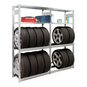 Regalwerk BERT-Garagenregal Grundfeld Stecksystem Stahlblech verzi. HxBxT 2000x1005x400 mm