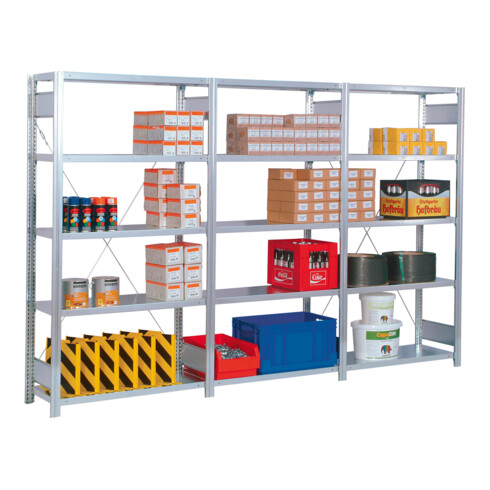 Regalwerk BERT Lagerregal Anbaufeld HxBxT 2000x875x400mm 5 Fachböden Fachlast 250kg