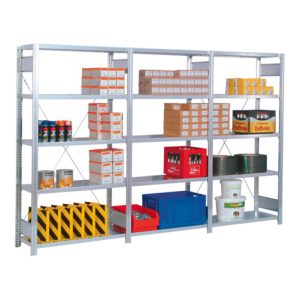 Regalwerk BERT Lagerregal Anbaufeld HxBxT 2500x1285x600mm 6 Fachböden Fachlast 250kg Regalwerk BERT Lagerregal Anbaufeld HxBxT 2500x1285x600mm 6 Fachböden Fachlast 250kg