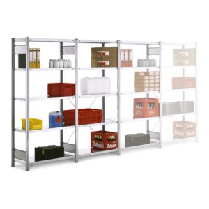 Regalwerk BERT-Standardregal Set 4 1 x Grundf. + 4 x Anbauf. HxBxT 2000x1005x600 mm