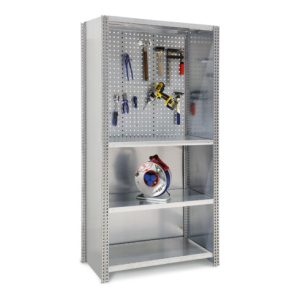 Regalwerk BERT-Werkstatt-Regal mit Vollblechseitenwand Anbaufeld HxBxT 2000x1005x500 mm