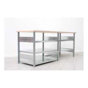 Regalwerk BERT-Werktisch Typ 3 HxBxT 880x2100x700 mm 1×1 Ebene, 1×3 Ebene Belastung 150 kg