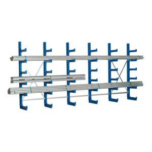 Regalwerk KARL-Kragarmregal 750 kg verstellbar Anbaufeld HxB 2000x1000x500 mm doppelsei.