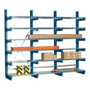 Regalwerk KARL-Kragarmregal Stahlfachboden Anbaufeld HxB 2000x1000x500 mm einseitig