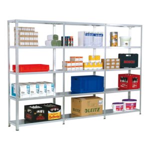 Regalwerk RUDI Schraubregal 150 Anbauregal HxBxT 3000x875x600mm 7 Stahl-Fachböden Regalwerk RUDI Schraubregal 150 Anbauregal HxBxT 3000x875x600mm 7 Stahl-Fachböden