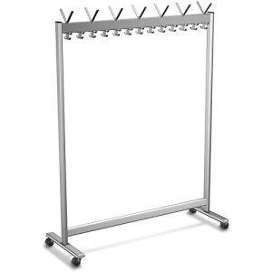 Reihen-Garderobenständer, Leichtmetall, 1360 mm breit, ohne Schirmhalterung Reihen-Garderobenständer, Leichtmetall, 1360 mm breit, ohne Schirmhalterung