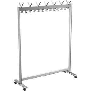 Reihen-Garderobenständer, Leichtmetall, 960 mm breit, ohne Schirmhalterung Reihen-Garderobenständer, Leichtmetall, 960 mm breit, ohne Schirmhalterung