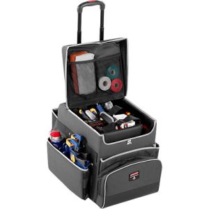 Reinigungswagen Rubbermaid® Quick Cart, klein, Volumen 30 l, Innenfächer, Teleskopgriff, L 419 x B 363 x H 432 mm, Hochleistungs-Kunststoff, dunkelgrau Reinigungswagen Rubbermaid® Quick Cart, klein, Volumen 30 l, Innenfächer, Teleskopgriff, L 419 x B 363 x H 432 mm, Hochleistungs-Kunststoff, dunkelgrau