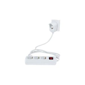 REV Powersplit – Steckdosenleiste – 3500 Watt – Ausgangsanschlüsse: 4 (Stromversorgung) – 2 m Schnur – weiß REV Powersplit – Steckdosenleiste – 3500 Watt – Ausgangsanschlüsse: 4 (Stromversorgung) – 2 m Schnur – weiß
