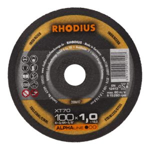 RHODIUS ALPHAline XT70 Extradünne Trennscheibe 100 x 1,0 x 16,00 mm