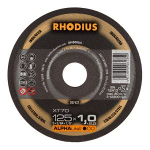 RHODIUS ALPHAline XT70 Extradünne Trennscheibe 125 x 1,0 x 22,23 mm