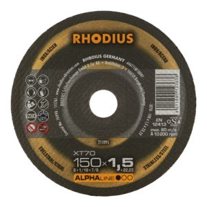 RHODIUS ALPHAline XT70 Extradünne Trennscheibe 150 x 1,5 x 22,23 mm