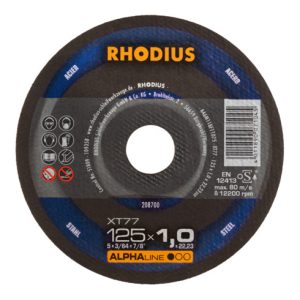 RHODIUS ALPHAline XT77 Extradünne Trennscheibe 125 x 1,0 x 22,23 mm