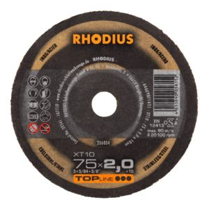 RHODIUS TOPline XT10 MINI Extradünne Trennscheibe 75 x 2,0 x 10,0 mm