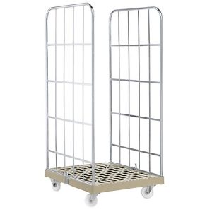 Rollbox, 2-seitig, Kunststoffbodenplatte, 724 x 815 x 1660 mm, grau (RAL 7032) Rollbox, 2-seitig, Kunststoffbodenplatte, 724 x 815 x 1660 mm, grau (RAL 7032)
