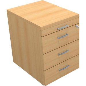 Rollcontainer ARLON OFFICE, B 420 x T 560 x H 585 mm, Buche-Dekor