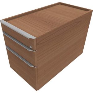 Rollcontainer QUANDOS BOX, 1 Utensilienauszug, 1 Schublade, HR-Auszug, B 430 x T 800 x H 570 mm, Kirsche Romana