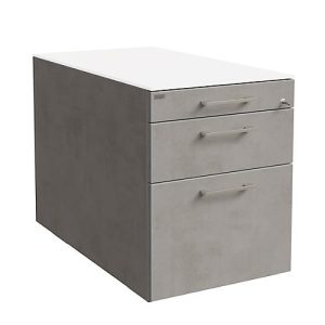 Rollcontainer SOLUS PLAY, 1 Utensilienauszug, 1 Schub, 1 HR-Auszug, mit Griff, Ceramic grey