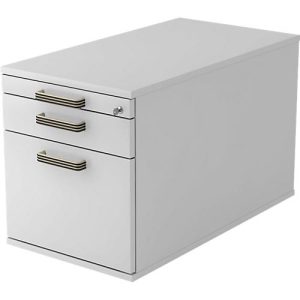 Rollcontainer TOPAS LINE, 1 Schub,1 Hängeregistraturauszug, 1 Utensilienauszug, T 800, lichtgrau/lichtgrau