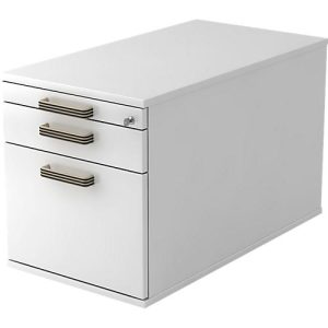 Rollcontainer TOPAS LINE, 1 Schub,1 Hängeregistraturauszug, 1 Utensilienauszug, T 800, weiß/weiß
