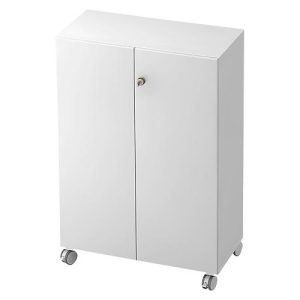 Rollenschrank TOPAS LINE, 3 Ordnerhöhen, Türen abschließbar, weiß/weiß Rollenschrank TOPAS LINE, 3 Ordnerhöhen, Türen abschließbar, weiß/weiß