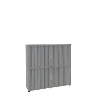 Rollladenschrank, 4 OH, 2teilig, mit Mitteltrennwand, B 1600 mm, silber