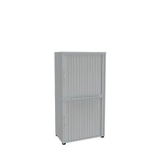 Rollladenschrank, 4 OH, 2teilig, ohne Mitteltrennwand, B 800 mm, lichtgrau Rollladenschrank, 4 OH, 2teilig, ohne Mitteltrennwand, B 800 mm, lichtgrau