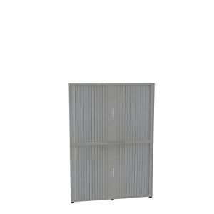 Rollladenschrank, 6 OH, 2teilig, mit Mitteltrennwand, B 1600 mm, silber
